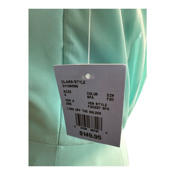 David's Bridal Off The Shoulder Full Skirt Bridesmaid Dress F20227 4 Spa - Picture 10 of 12